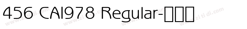 456 CAI978 Regular字体转换